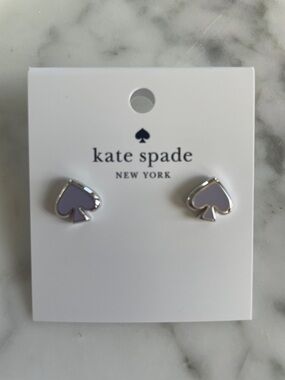 kate spade Lilac Enamel Spade Stud Earrings